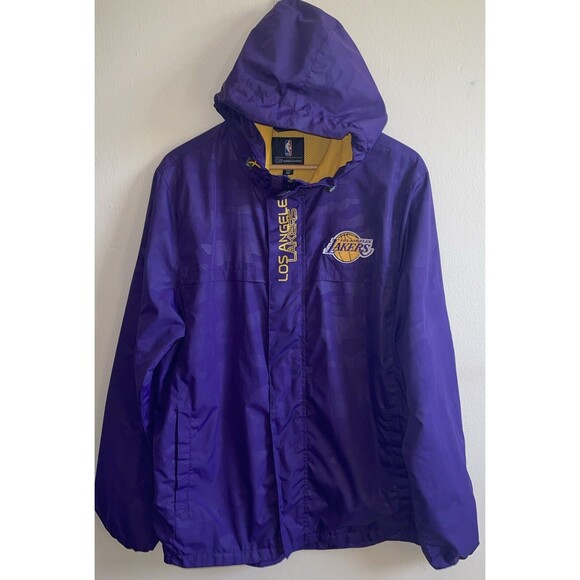 Los Angeles Lakers NBA Men's G-III Front Zip Hood Windbreaker Jacket Medium - Picture 1 of 6